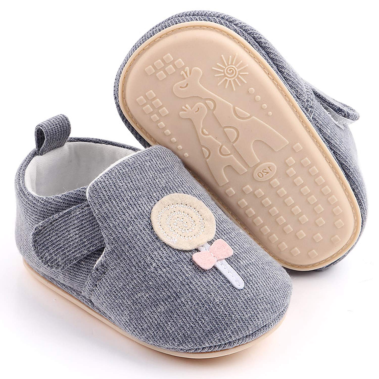 LÃƒâ€žTT LIV Baby Boys Girls First Walking Shoes Toddler Knit Cartoon House Slippers Lightweight Infant Sneakers Non-Slip(Grey B,3-6 Month)