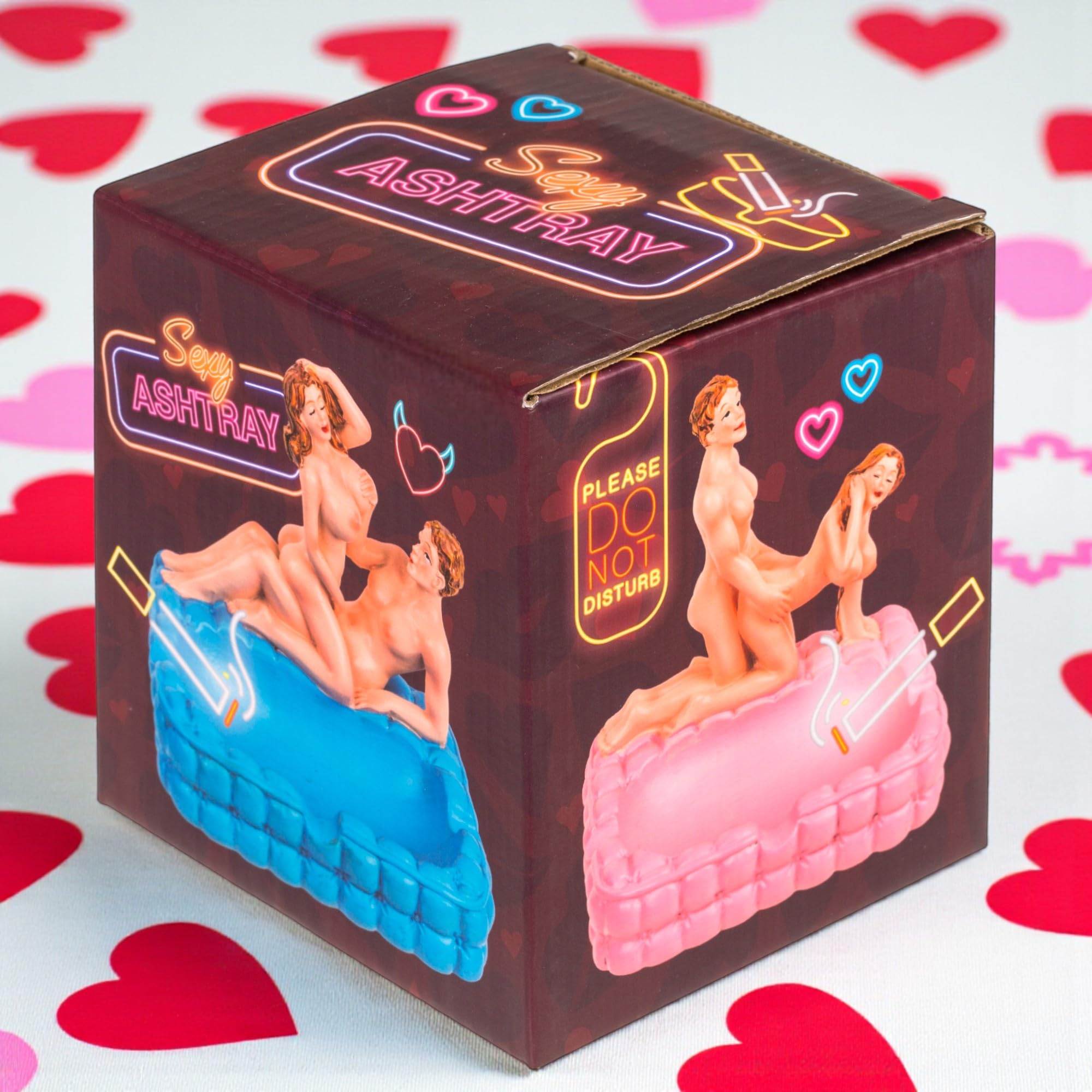 MIJOMA Posacenere erotico in poliresina, accessorio decorativo divertente per adulti, 10,5 x 9,5 x 10 cm, ideale per cantine, addii al celibato e aree fumatori (rosa)