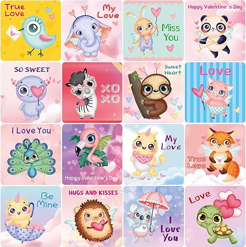 ceiba tree 24 tarjetas de San Valentín surtidas a granel mini tarjetas de felicitación del día de San Valentín con sobres para niños, pequeñas notas