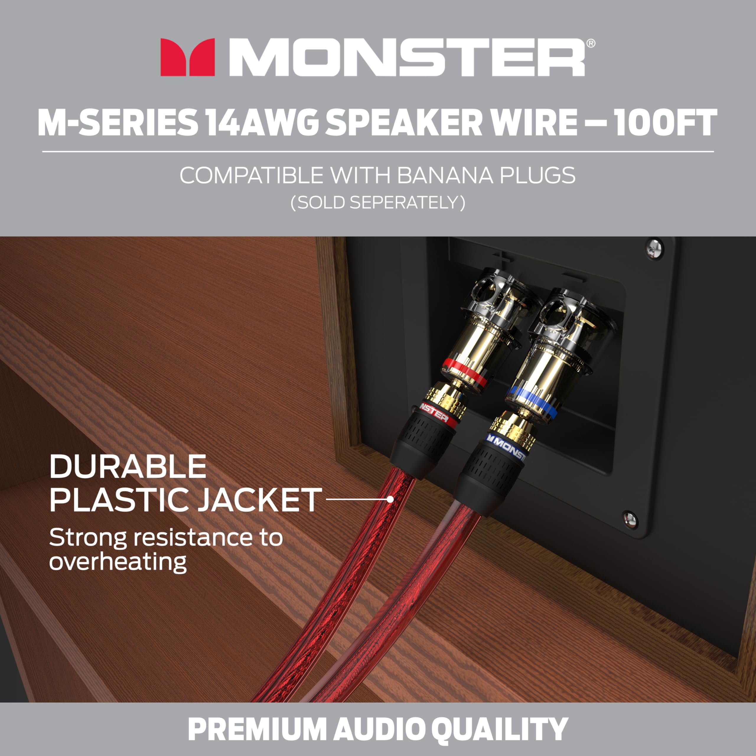 Monster M-Series 14 AWG Speaker Wire: Advanced Performance Speaker