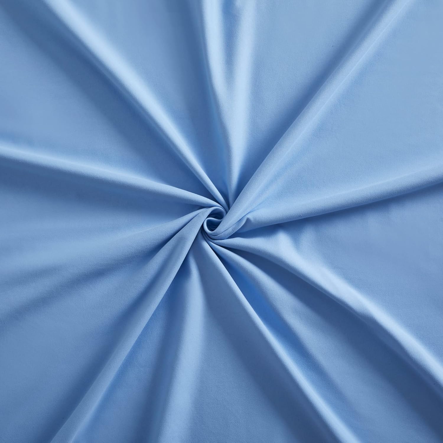 Marina Decoration Ultra Soft Silky Zipper Solid Rayon Derived from Bamboo All Season 3 Pieces Duvet Cover Set with 2 Pillowcases, Light Blue Color Double/Full Size