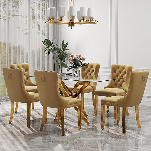 Miniatura 44 de Juego de comedor de cristal de lujo plateado de 5 piezas, juego de mesa de cocina minimalista moderno para 4 personas, juego de comedor con negro +