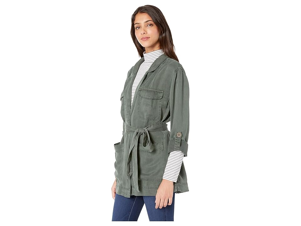 

Sanctuary Safe Travels Belted Surplus Jacket (Washed Peace Green) Women's Coat