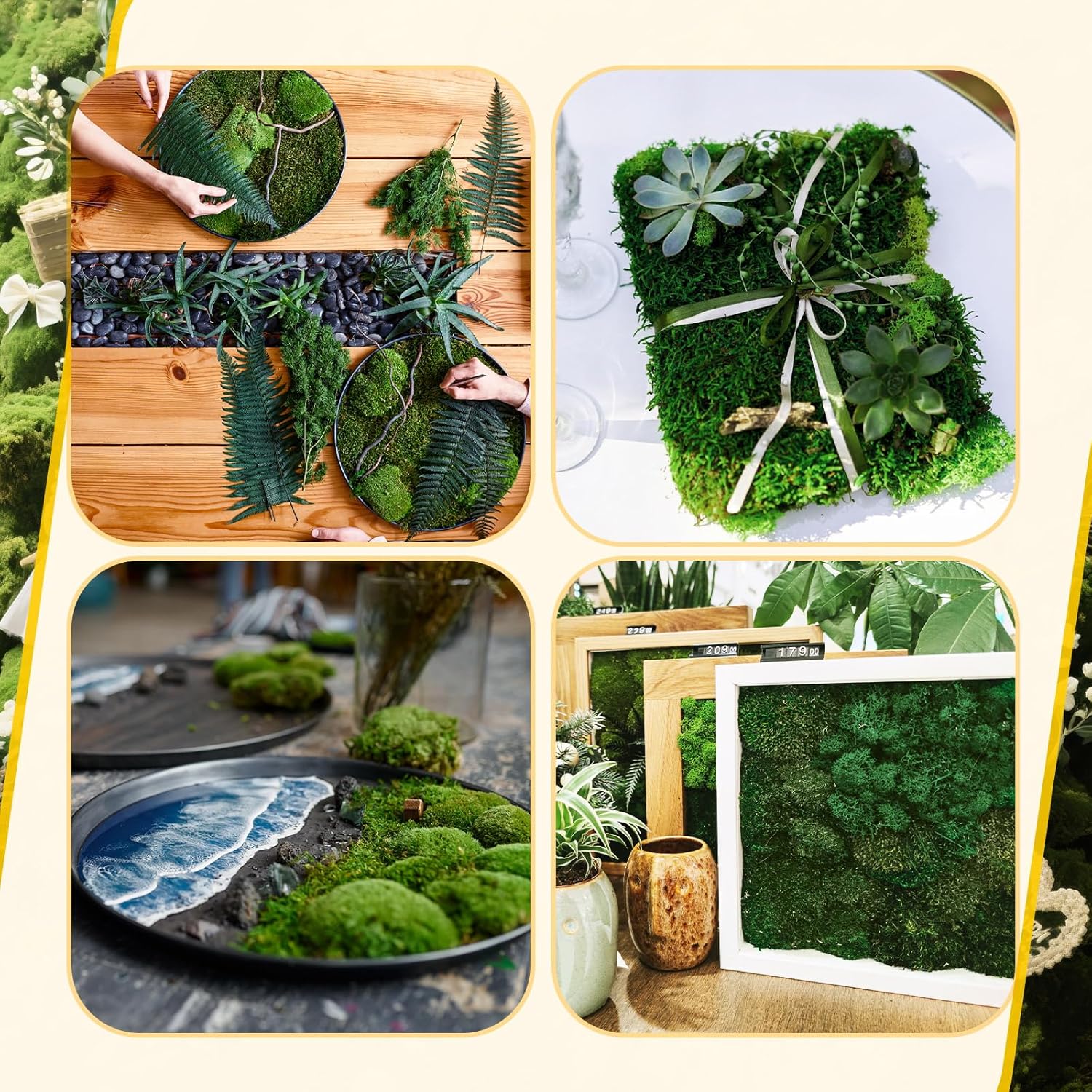 Zeyune 1 Pcs Fake Moss Table Runner for Crafts 12'' x 71'' Artificial Moss Sheet Roll Waterproof Carpet Blanket for Wall Roof Garden Wedding Birthday Party Table Decoration (Green)