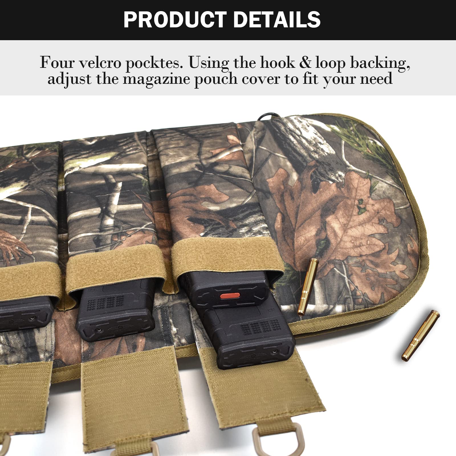 Fundas Soft-Rifle-Cases para pistolas para escopetas bolsa de rifle larga con bolsa de soporte para revista múltiple, almacenamiento y transporte de correa de hombro antideslizante ajustable