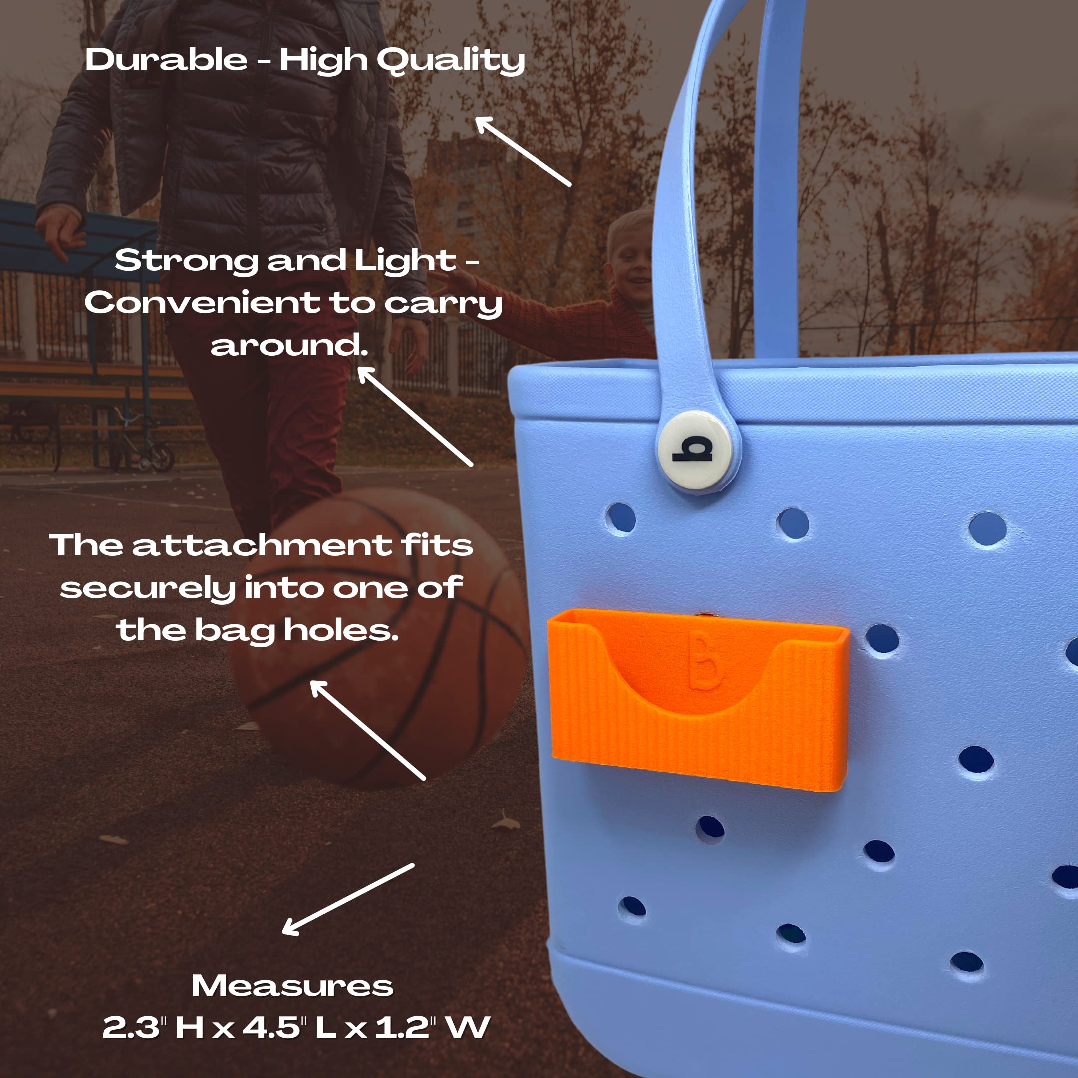 BOGLETS Wallet Holder For Tote Bags - Compatible With Bogg Bag, Simply Southern, Purple, Made In USA