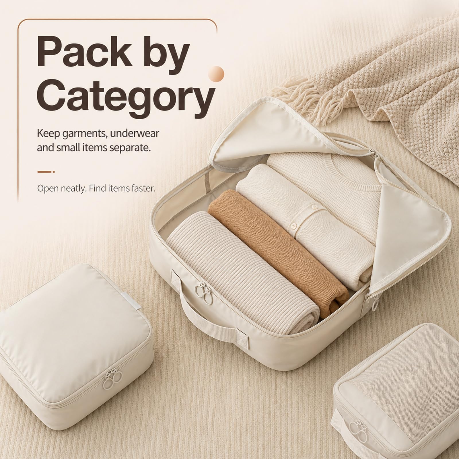 Cube D'Emballage Pour Valise,Housse Gains De Place Pour Couettes