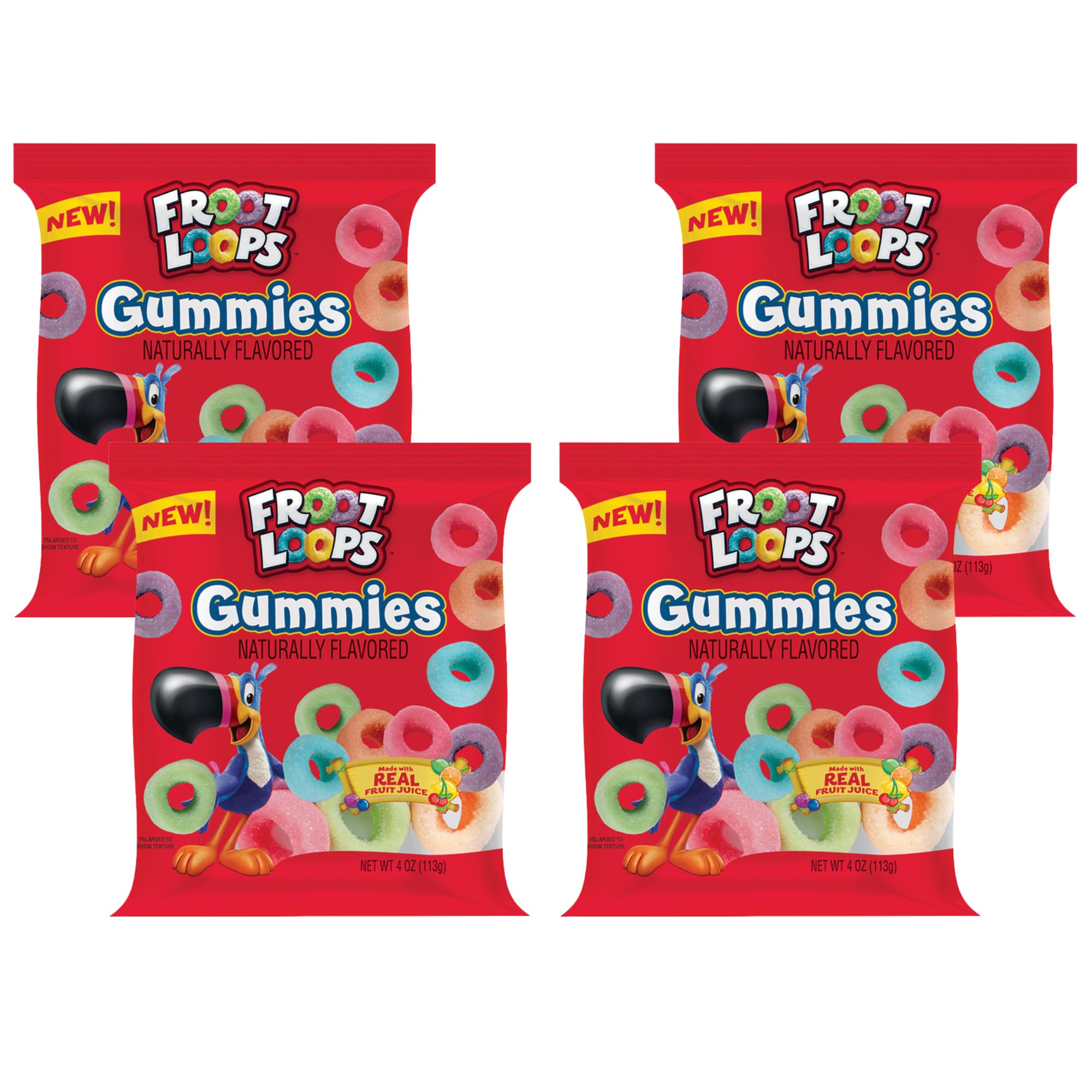 Candy Creations On Cloud 9 Gummy Froot Loops Easter Basket Filler and Party Favor, 4oz (Pack of 4)