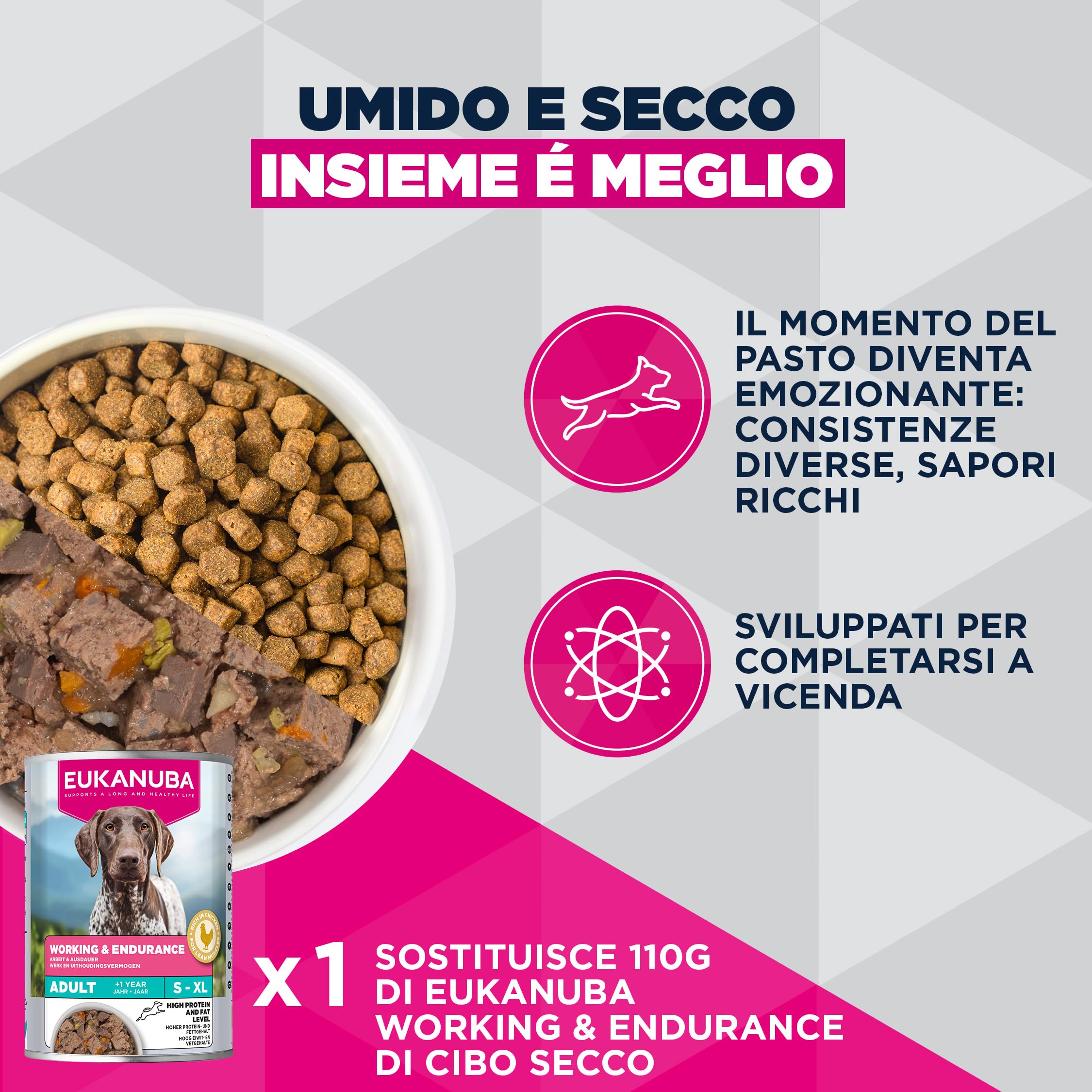 EUKANUBA Working & Endurance Cibo per cani con pollo fresco - Mangime secco Special Care ad alto contenuto energetico per cani da lavoro, cani da caccia e cagne in gravidanza o allattamento, 15 kg