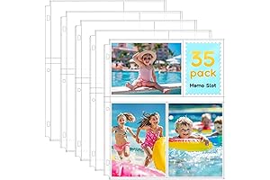 35 Pack 4x6 Photo Sleeves for 3 Ring Binder