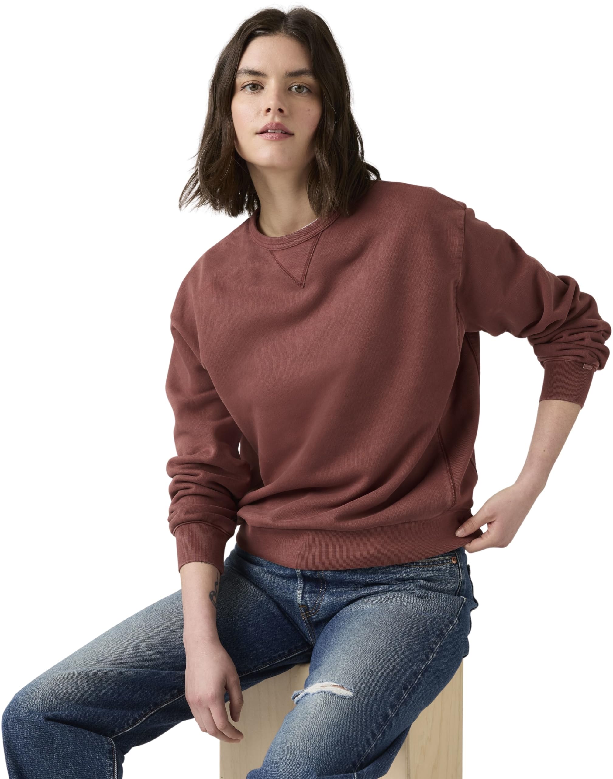 Levi's Donna Felpa Heritage Crewneck in Cotone, Standard Fit