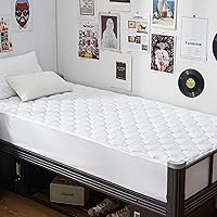 Vista 10 de GRT Protector de colchón Twin impermeable, transpirable, cubierta de colchón de fibra de carbón de bambú, sin ruido y sin olor, protector de colchón