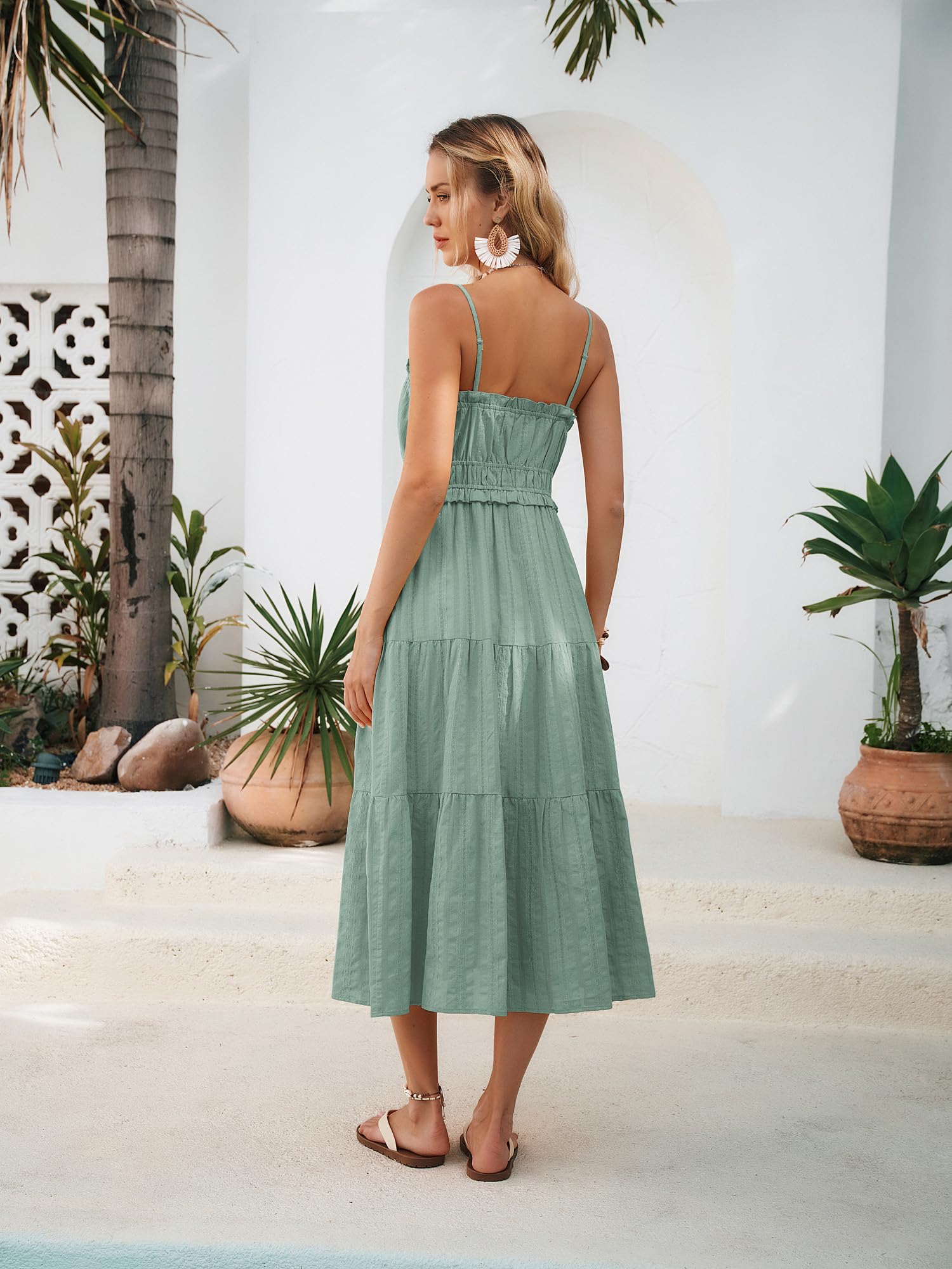 Kate Kasin Robe d'été sans manches pour femme, coupe trapèze, décontractée, en coton, robe de loisirs, robe de mariage, robe de plage avec poche