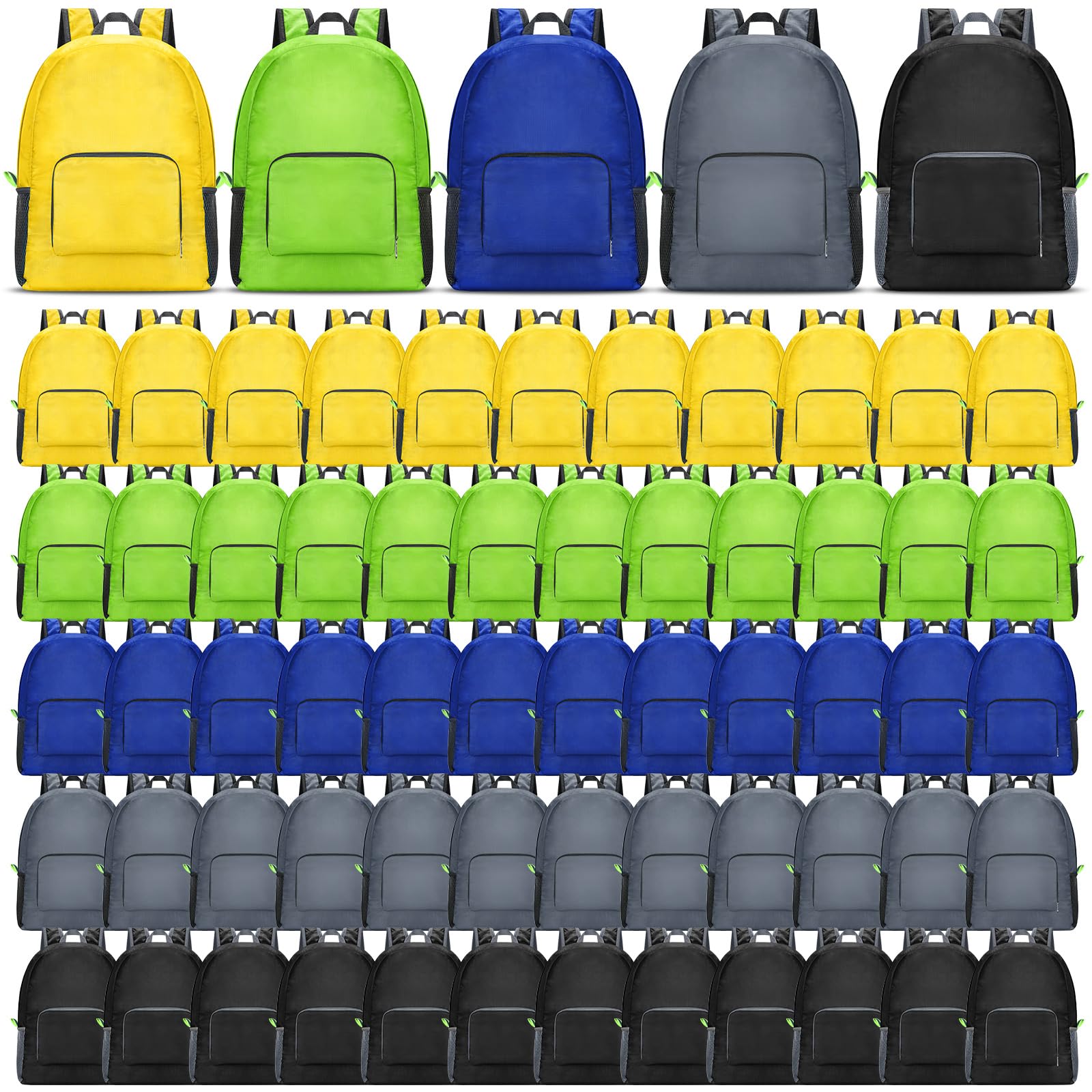 Sherr 64 Pack 17" Backpacks in Bulk Lightweight Bookbag, Popular Colors