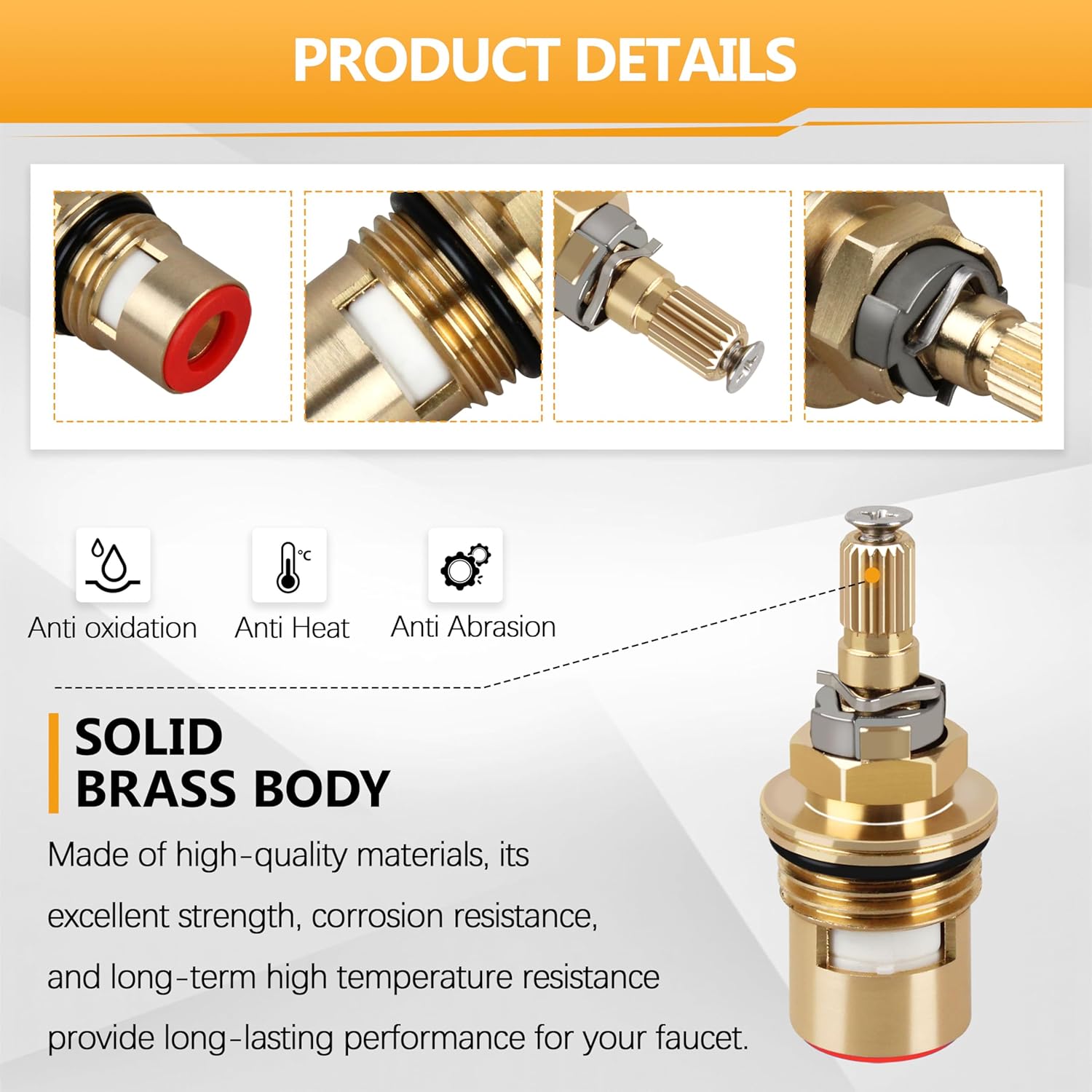 K-GP77005-RP（Hot）Faucet Cartridges Replacement Parts for Kohler Faucet Ceramic Valve Fits Cartridges Kitchen and Bathroom