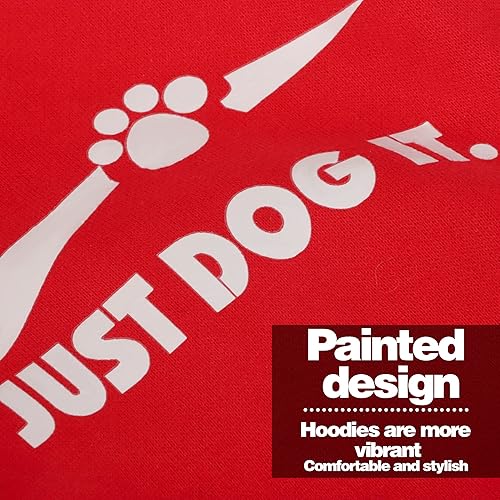 Miniatura 5 de Sudadera con capucha naranja para perro Chihuahua mantén a tu cachorro cálido y elegante con una sudadera estampada "Just Dog It", ropa para