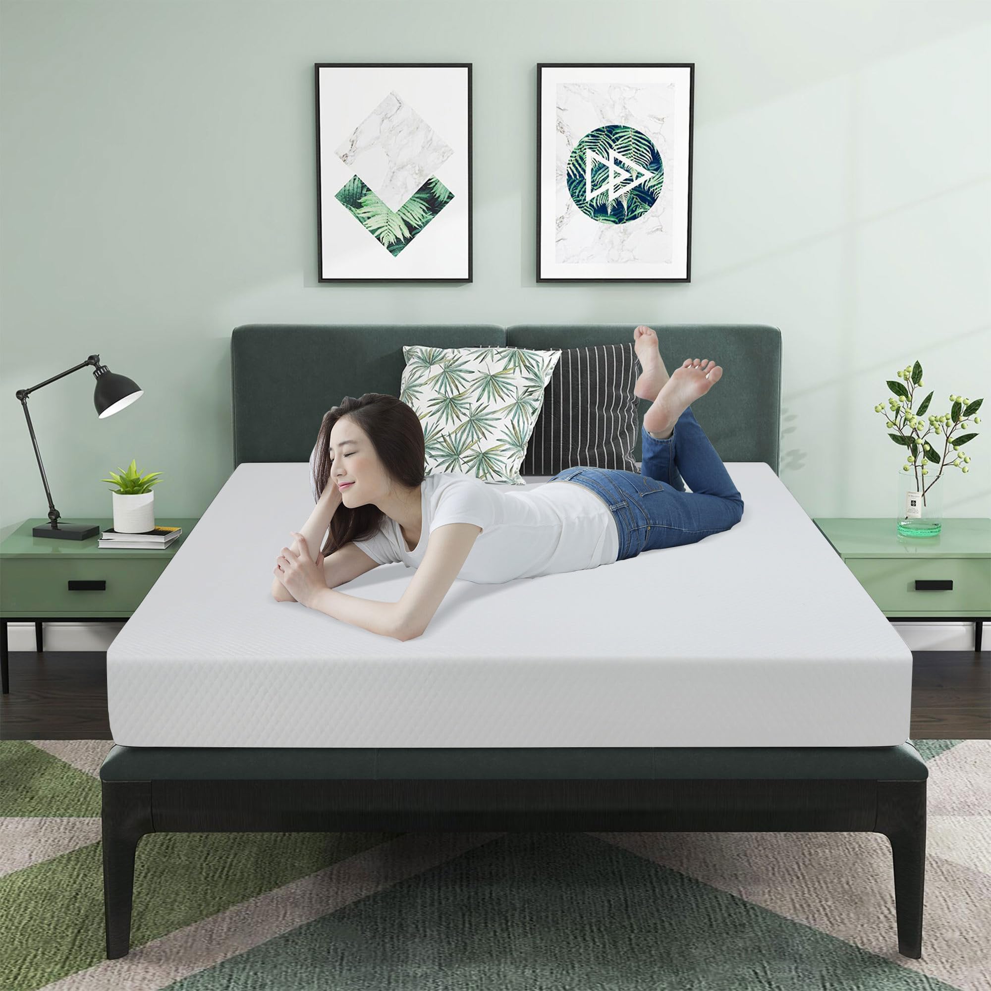 MKDLUFEI 8 Inch Gel Full Size Memory Foam Mattress Medium Firm Full Size Mattress in a Box for Cool Sleep & Pressure Relief,CertiPUR-US Certified Full