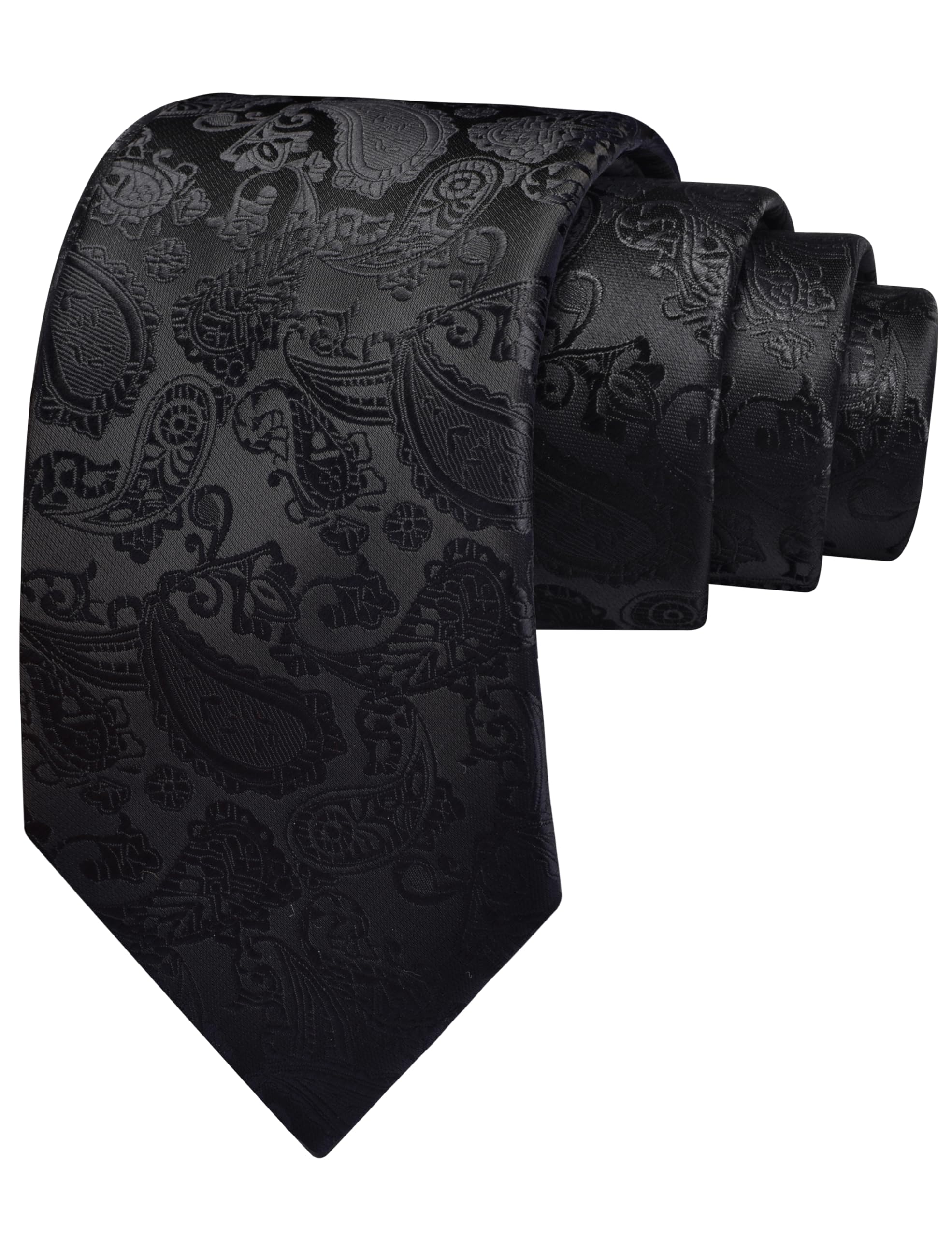 GUSLESON 3.15"(8cm) Fashion Paisley Ties Mens Woven Jacquard Necktie for Wedding