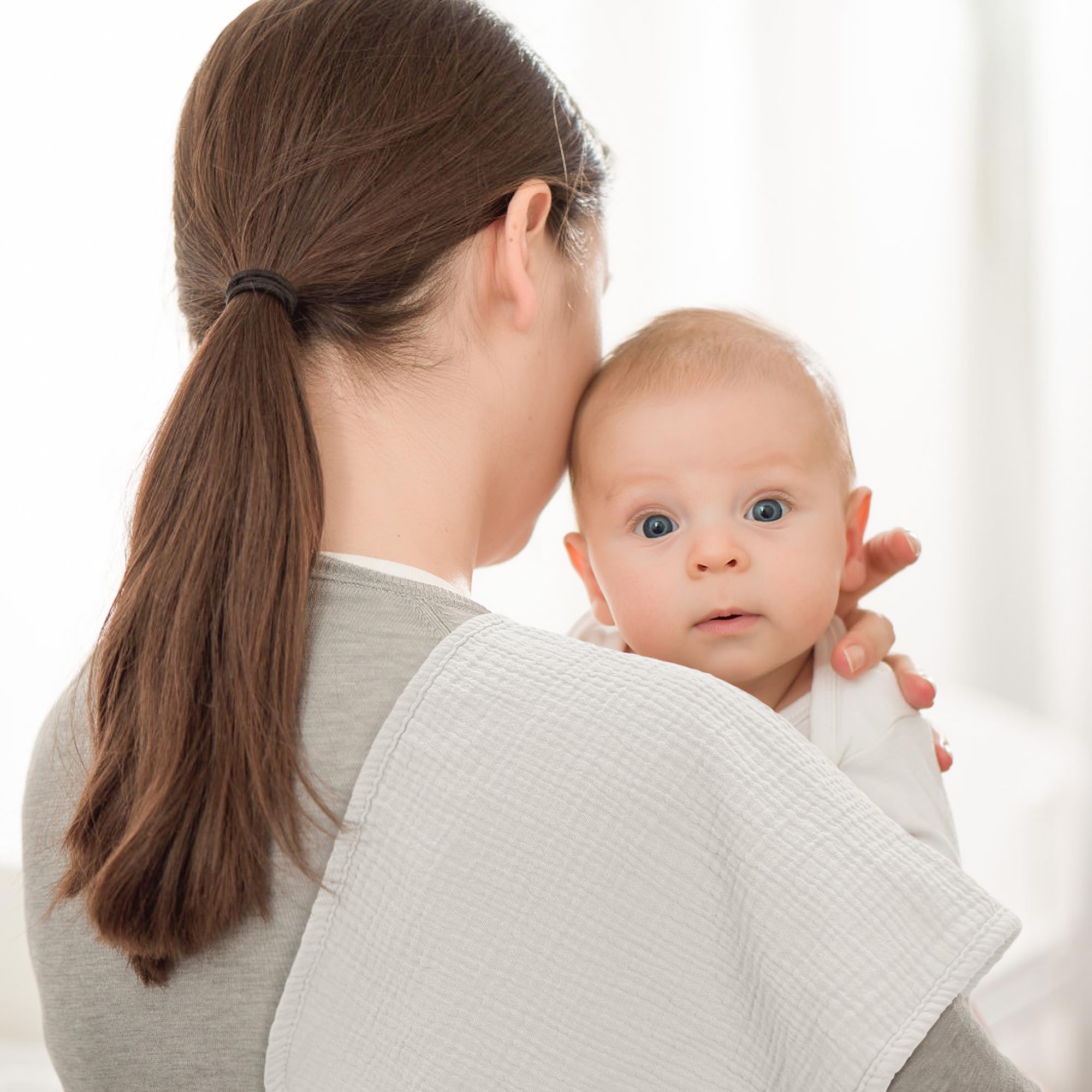 bearmoss Bambino in Mussola Per Neonati, 6 Pezzi, Set 50 X 25 Cm, Super Morbido Assorbente in Mussola A Grana Per Neonati, Unisex, Per Bambine E Ragazzi