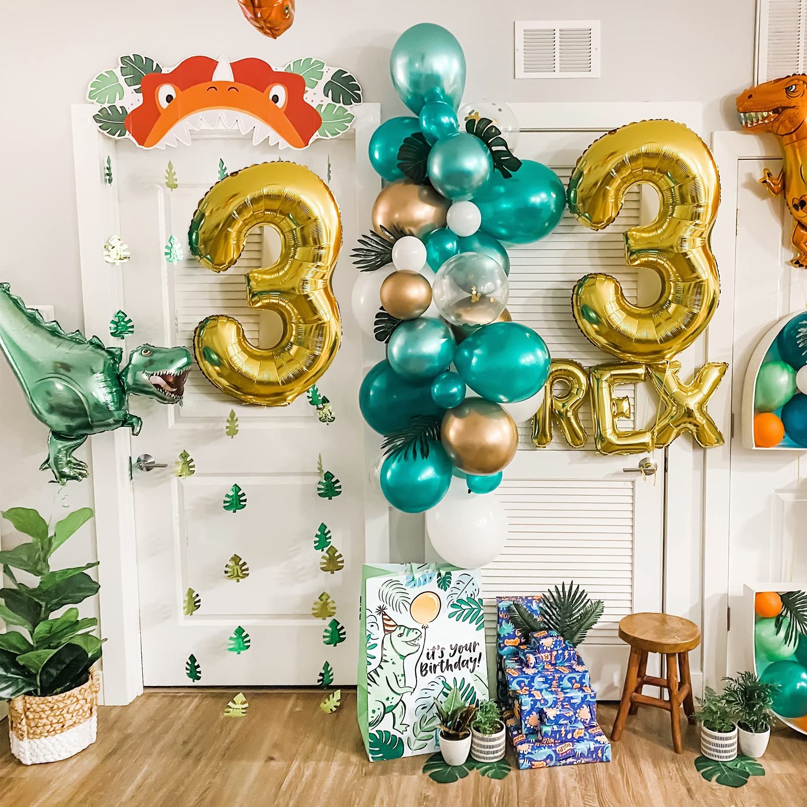 Palloncini Compleanno 3 Anni Oro Palloncino XXL Di 100 Cm Foil Gigante Numero 3 Numeri Gonfiabili Bambino Ragazzo Compleanno Anniversario Decorazione Feste (Oro)