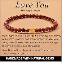 Vista 722 de MASSIVE BEADS Pulsera elástica de yoga hecha a mano con piedra natural, cristal curativo, energía, regalos para adultos unisex de 0.157 in, 0.236