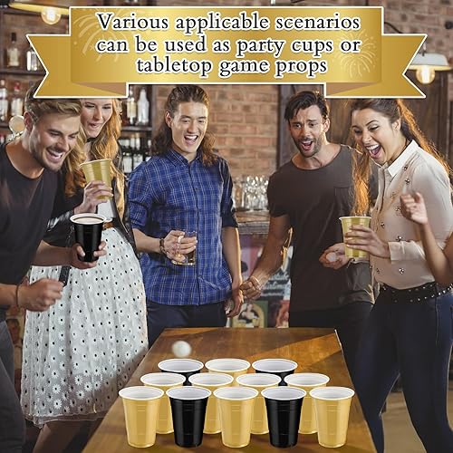 Miniatura 6 de Sunnychicc 50 vasos de plástico de 16 onzas a granel desechables a granel vasos de plástico para fiesta de cumpleaños, vasos de colores para bodas,