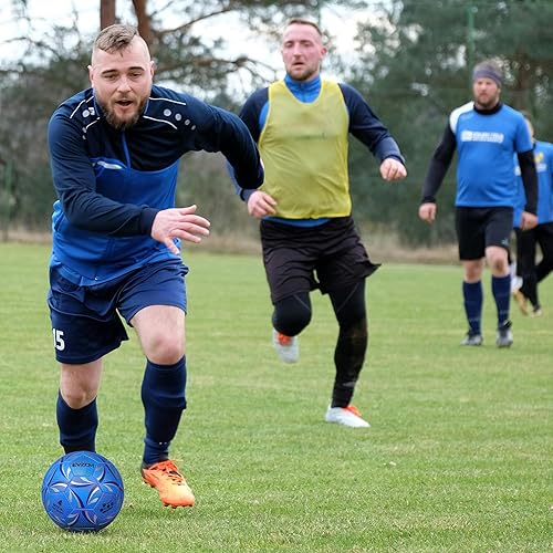 Miniatura 6 de EVZOM Balón de fútbol luminoso oficial juego de fútbol americano, tamaño 3, tamaño 4, tamaño 5 para niños, niñas, adultos, al aire libre