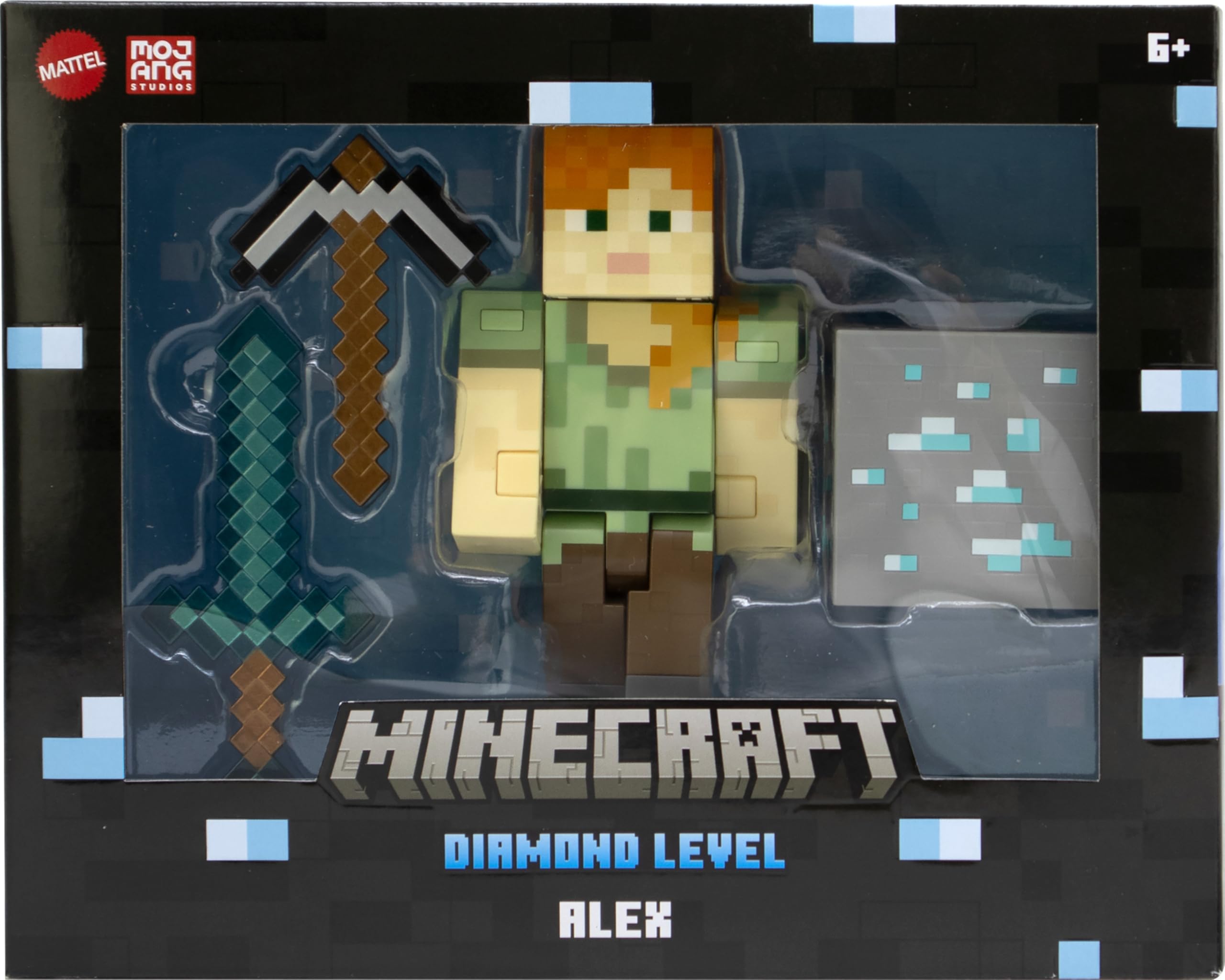 Mattel Minecraft - Pecora Livello Diamante, action figure da