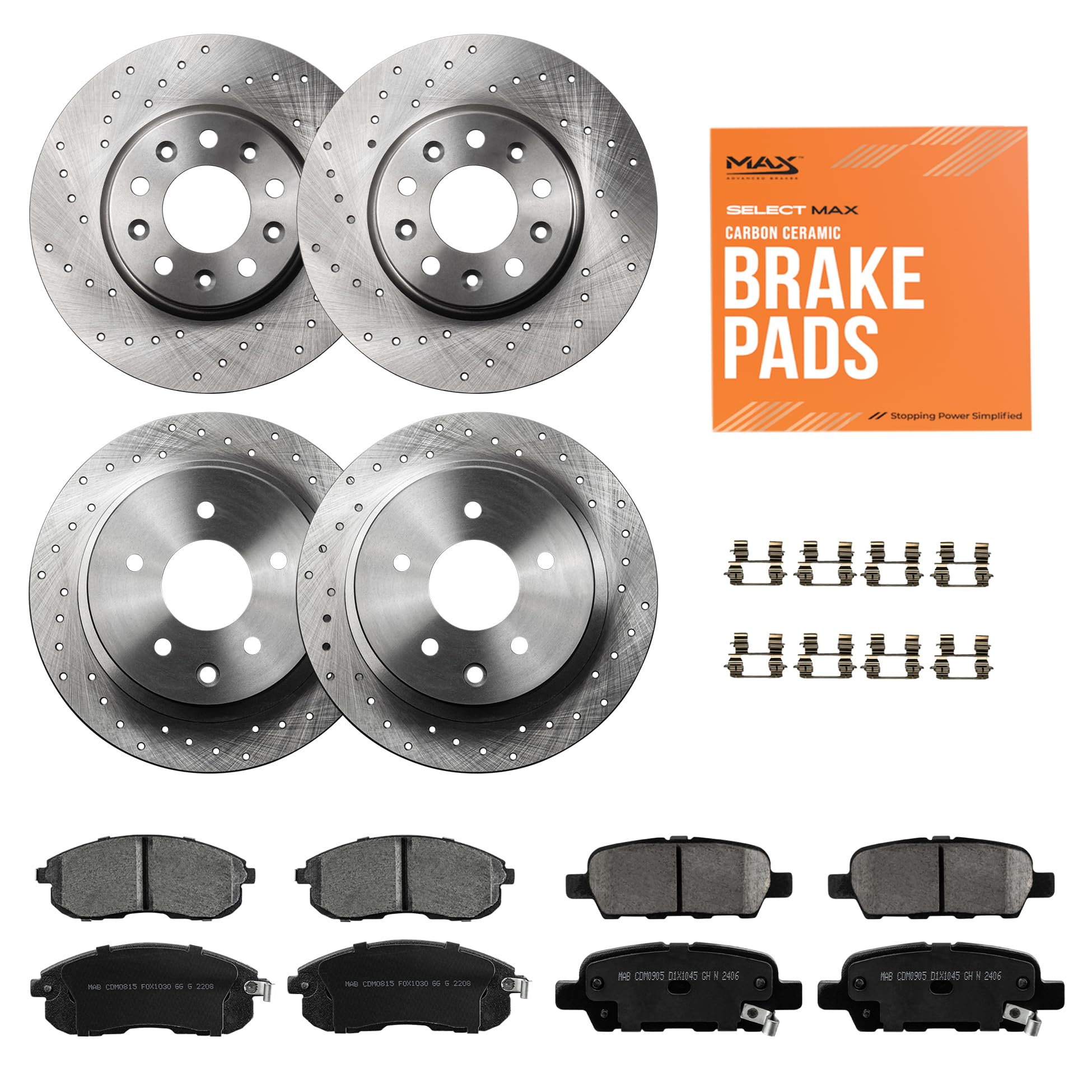Max Advanced Brakes Front &amp; Rear Brake Kit For Nissan Sentra