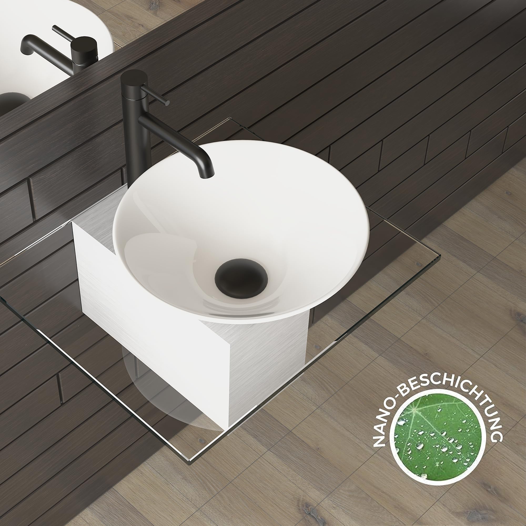 Cerámica Lavado Carcasa sin rebosadero lavabo Cuenco de cerámica invitados inodoro