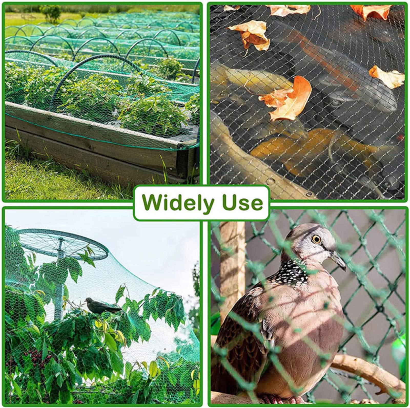 Filet Anti Oiseaux pour Potager Filets pour Jardin Filet en Maille Tissée Très Résistant, Réutilisable,6x10m