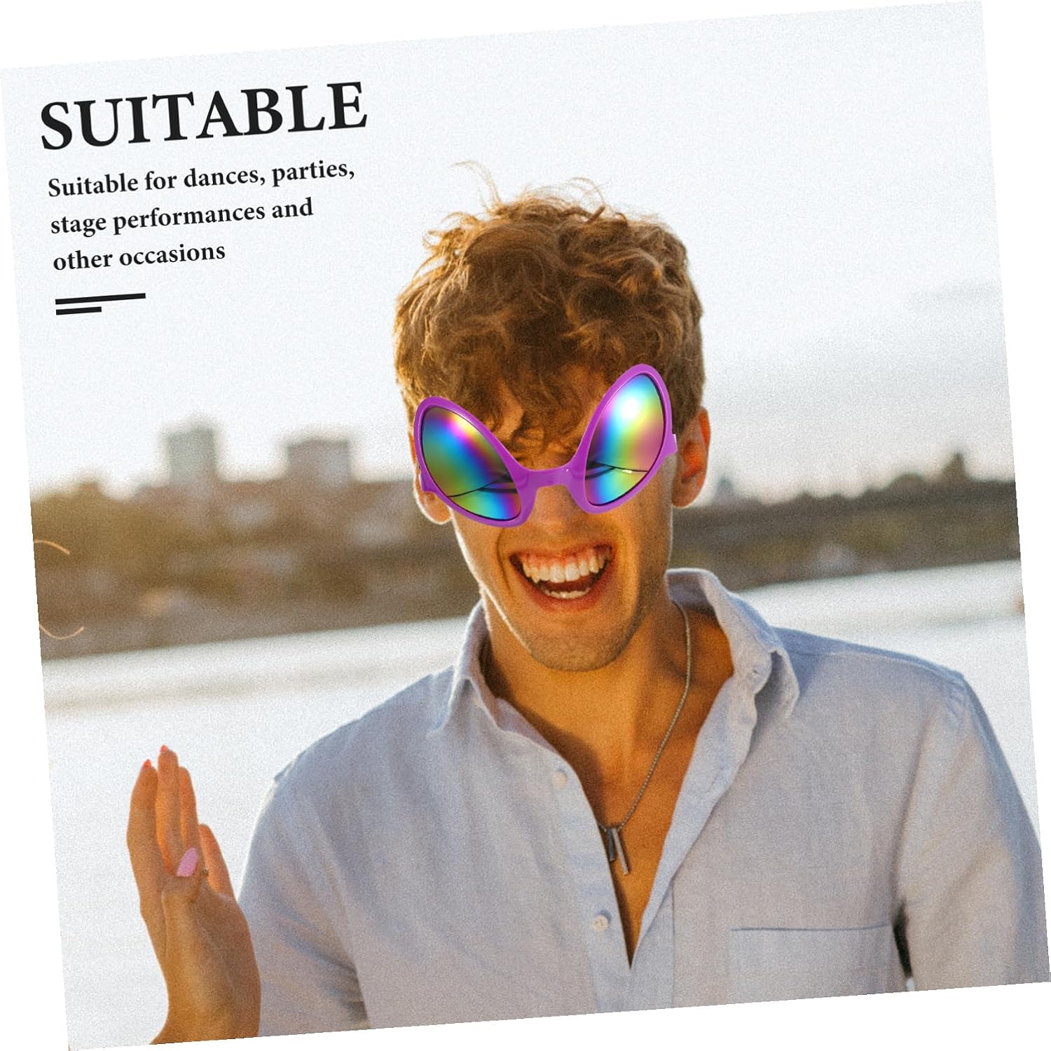 1 Pair Glasses Cosplay Sunglasses Women for Adults Accessories Men Eye Costume Cosplay Costume Pe Purple