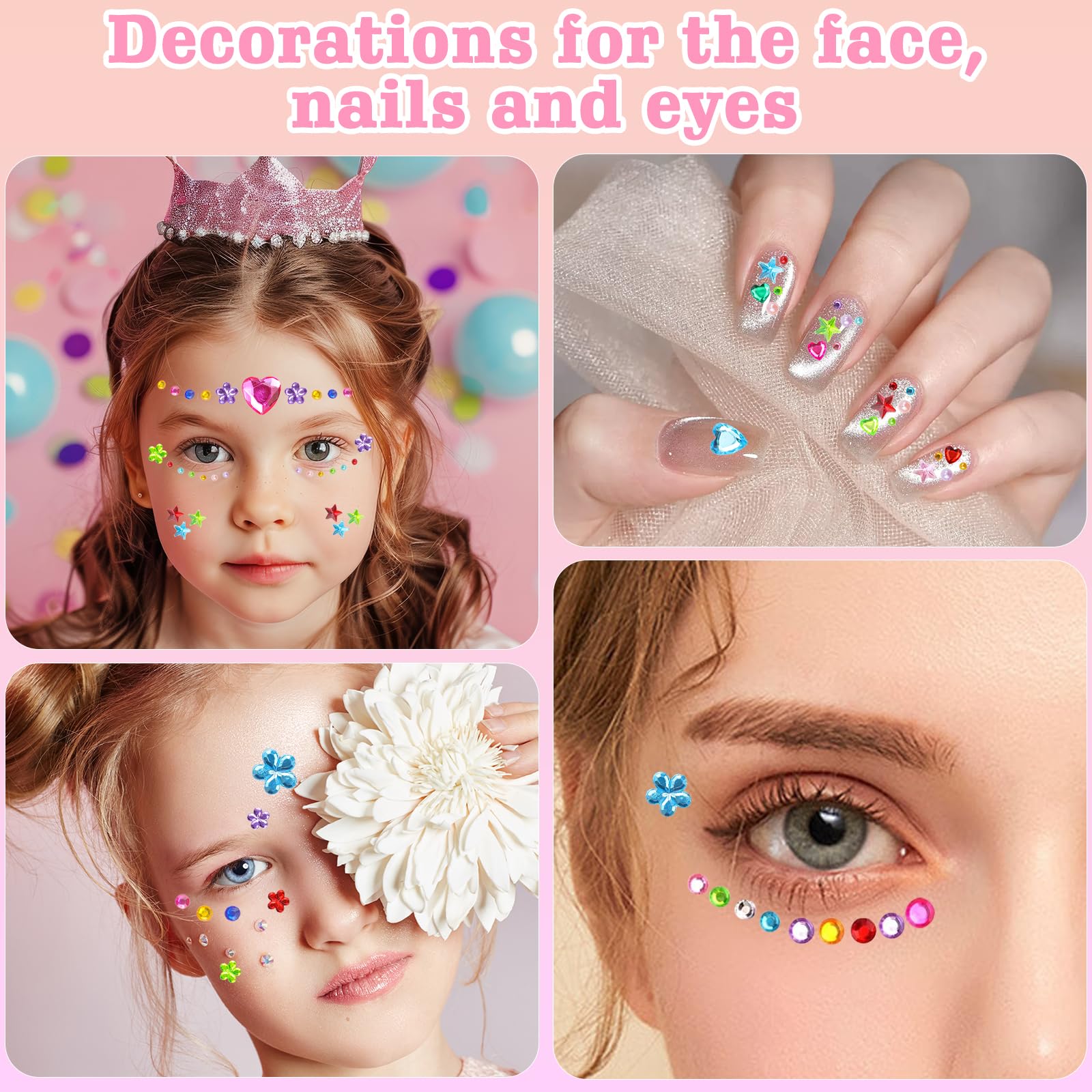 Gemme Strass Autoadesivi - 3800 Pezzi, 12 Fogli, Per Makeup, Unghie, Fai Da Te - Foto 14