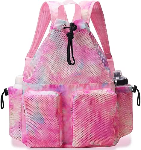 RHCPFOVR Mesh Swim Bags for Swimmers - Drawstring Backpack for