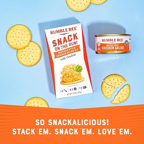 Miniatura 3 de Bumble Bee Snack On The Run - Kit de ensalada de pollo con galletas saladas, 3.5 onzas, lista para comer, cuchara incluida, aperitivo proteico