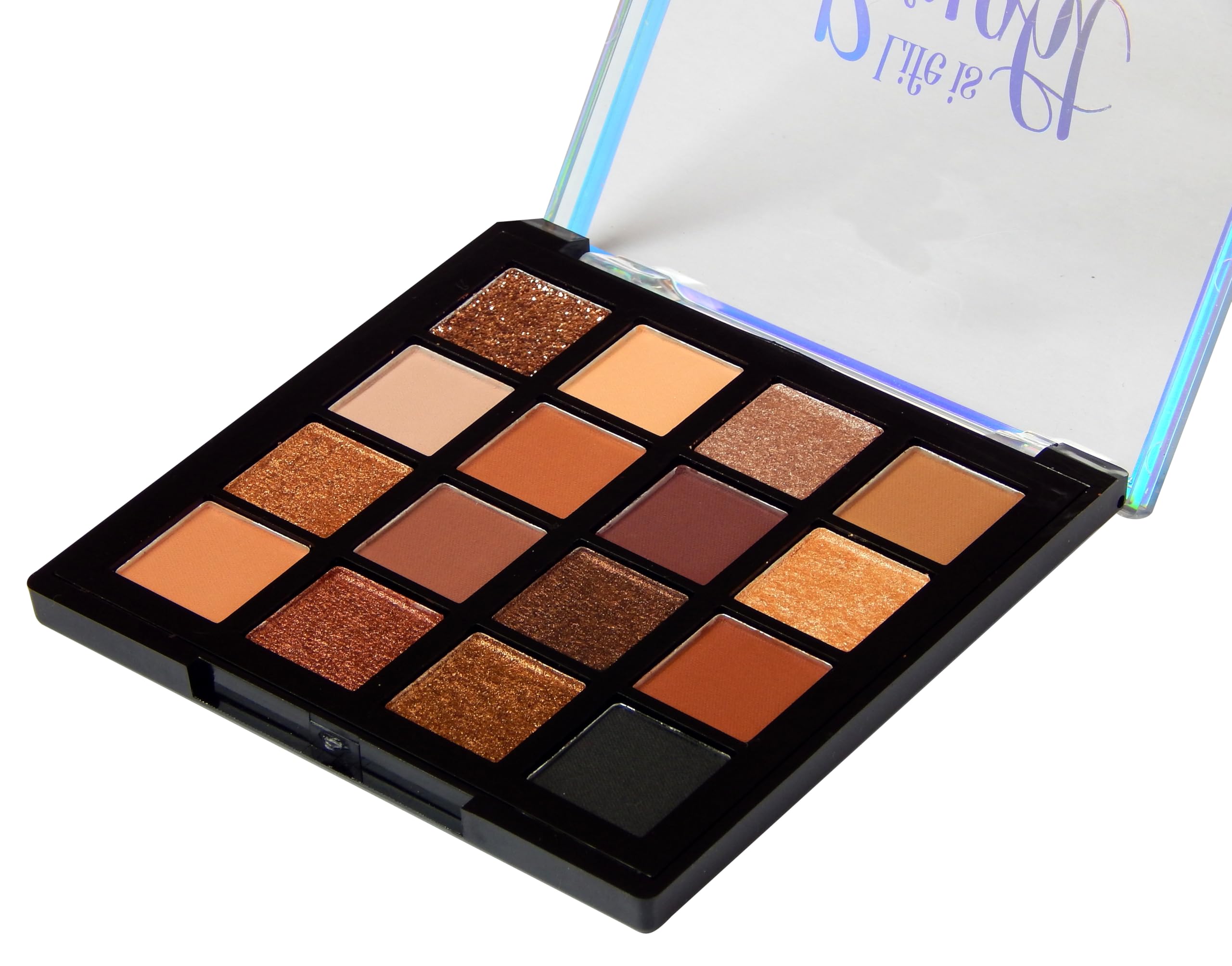 S.F.R. COLOR Always Naked Palette 16 color, Nude Neutral Eye Makeup, Blendable, Warm And Cool Nude Pigments, Matte, Shimmer, Glitter, Creamy Smooth (SHADE B)