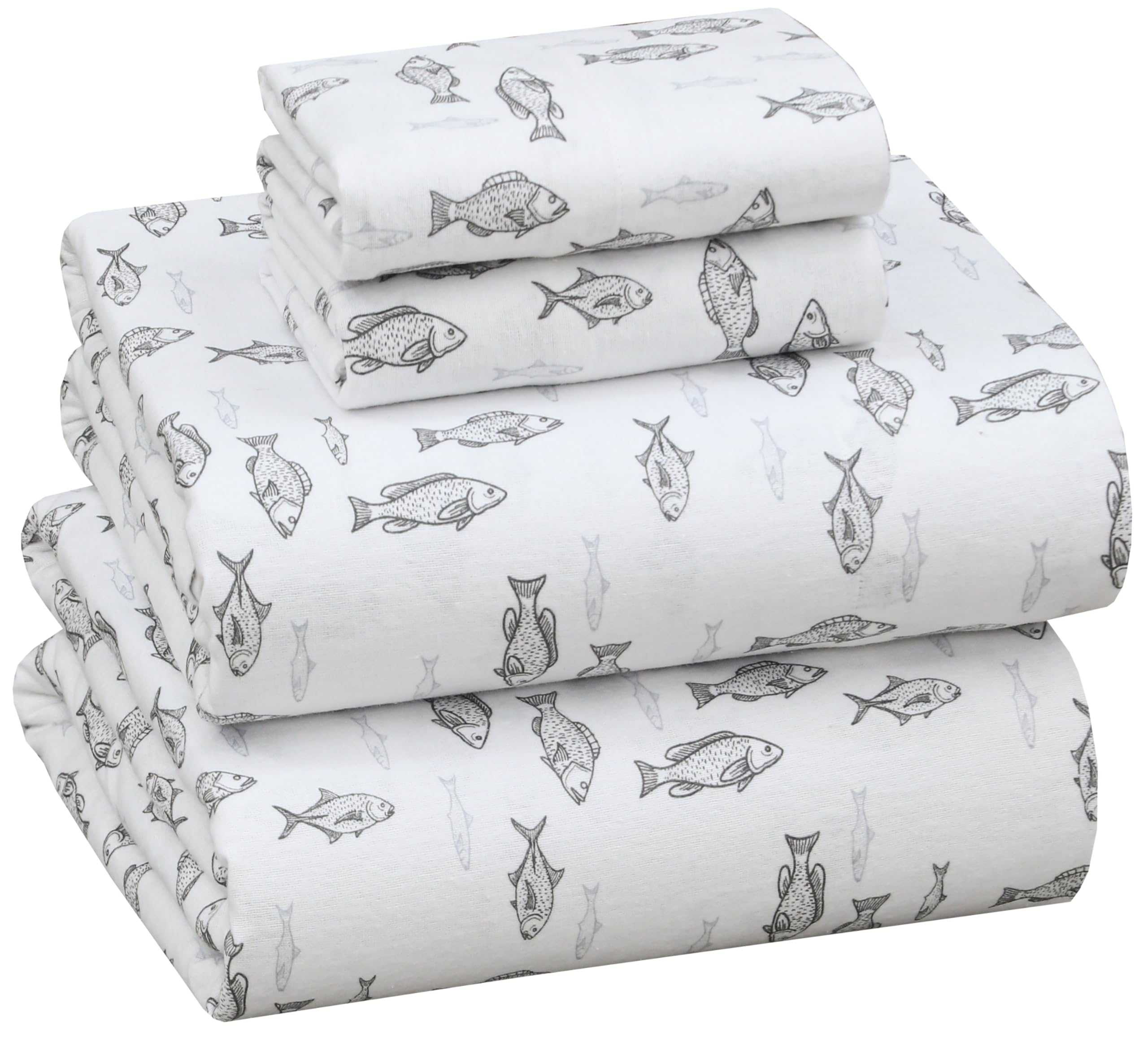 RUVANTI Flannel Sheets Queen Size - 100% Cotton Double Brushed Bed Sheets, Deep Pockets 16 Inches Queen Sheet Set, All Seasons Breathable & Extra Soft