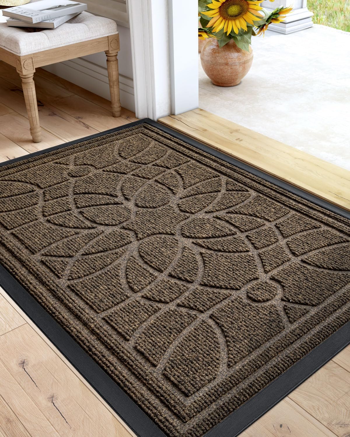 DEXI Front Door Mat, Mat Heavy Duty Durable Low Profile Outside