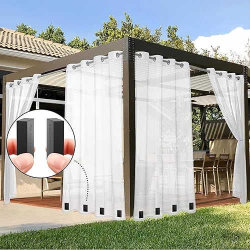 Miniatura 5 de 24 piezas de pesos para cortinas para exteriores, impermeables, envueltas en plástico, pesos magnéticos para exteriores, imanes cuadrados