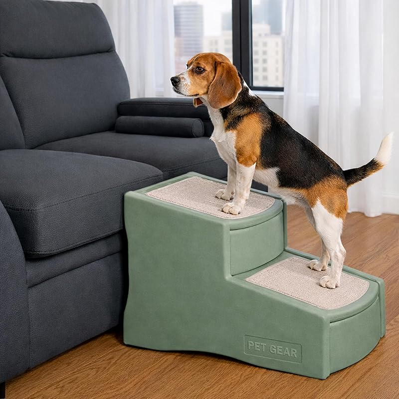 Escada para Cães Pet Gear Easy Step II com 2 Degraus, Verde Clover, até 68 kg