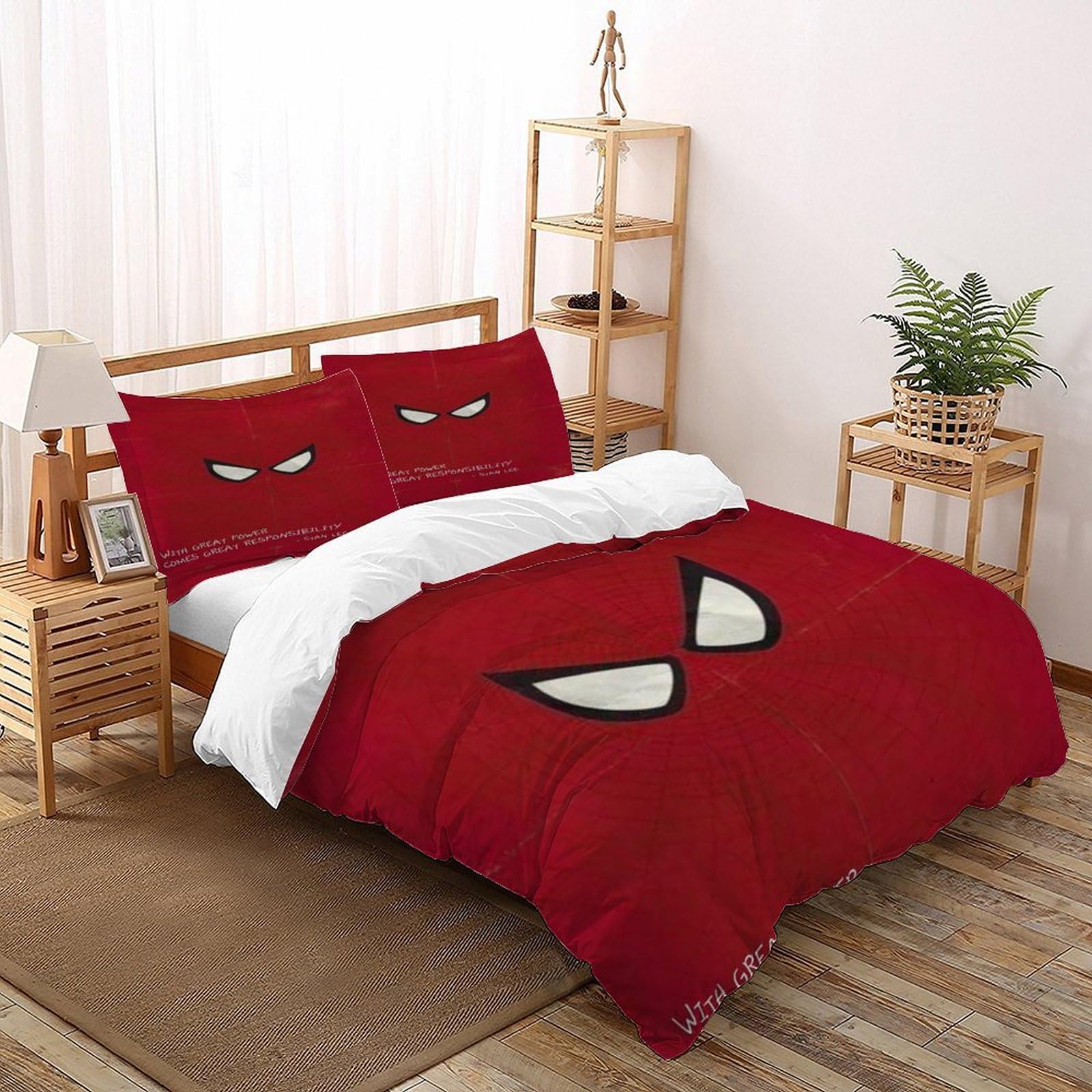 Housse de couette 200x200cm facile à laver motif géométrique Les Yeux