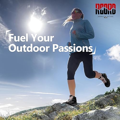 Miniatura 6 de R CORD Botas de senderismo para mujer, botas de senderismo impermeables, ligeras, transpirables, antideslizantes, duraderas, botas de senderismo