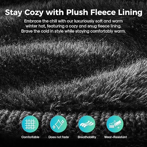 Miniatura 3 de EGOUTI Bluetooth Beanie with Light for Men, Beanie with Light LED, Headlamp Cap Wireless Headphones Gifts for Men Dad Teen