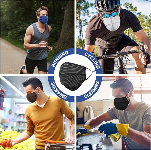 Miniatura 7 de Mascarilla facial para hombres barbudos, extra grande XL, máscara facial con alambre para la nariz, lavable, reutilizable, transpirable, ajustable,