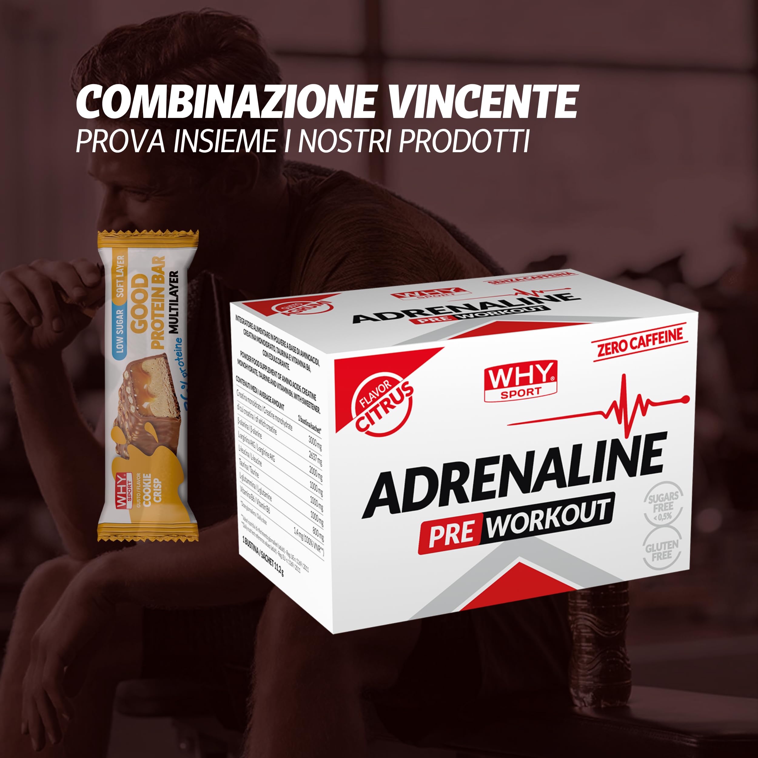 WHY SPORT 36% GOOD PROTEIN BAR - Barrette Proteiche Ricoperte Multistrato - Barretta Proteica Senza Glutine - Snack Proteico - Box 24 Barrette da 45 gr (Cookie Crisp)