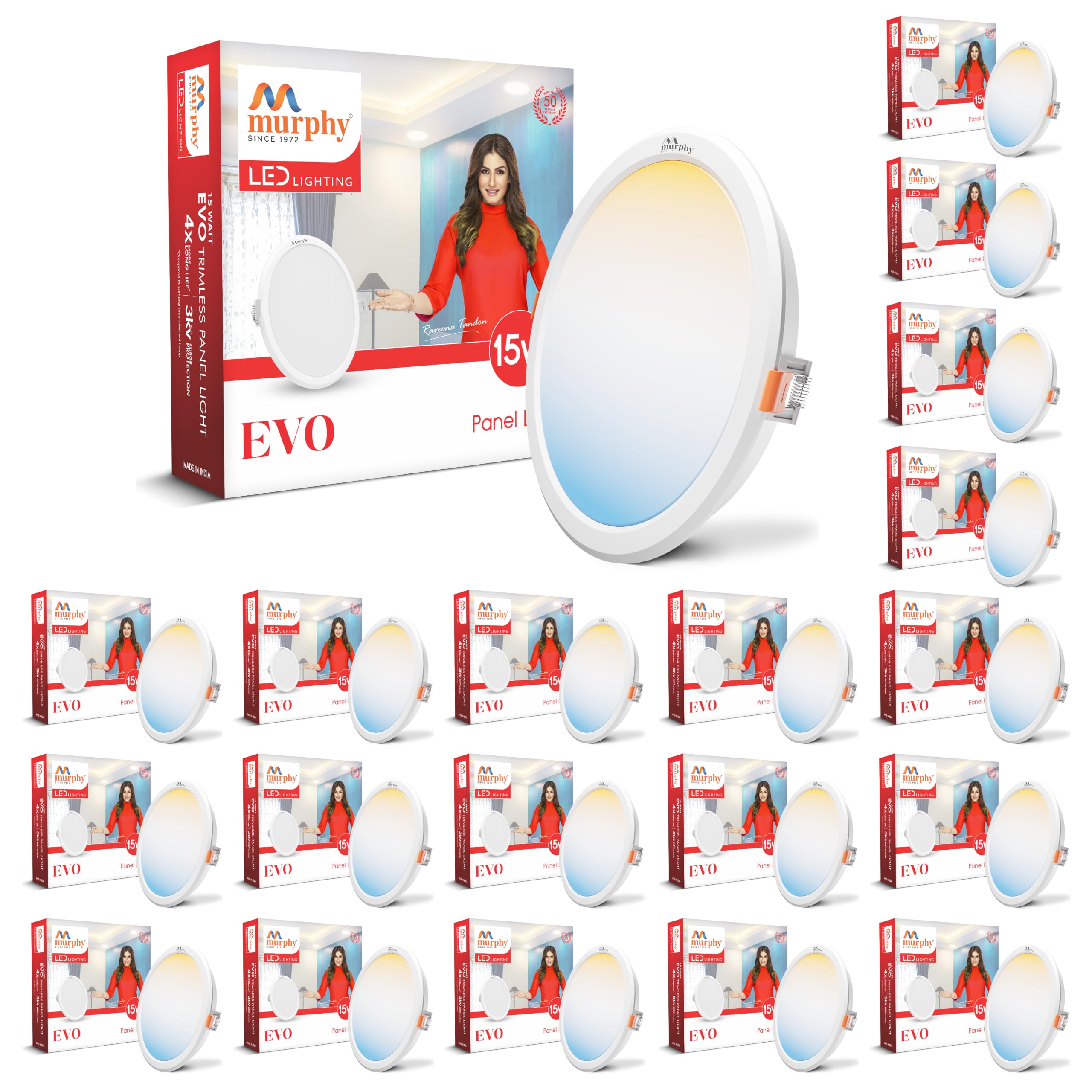 Murphy LED Panel Light - 3 Color Modes, 4 Pack -12