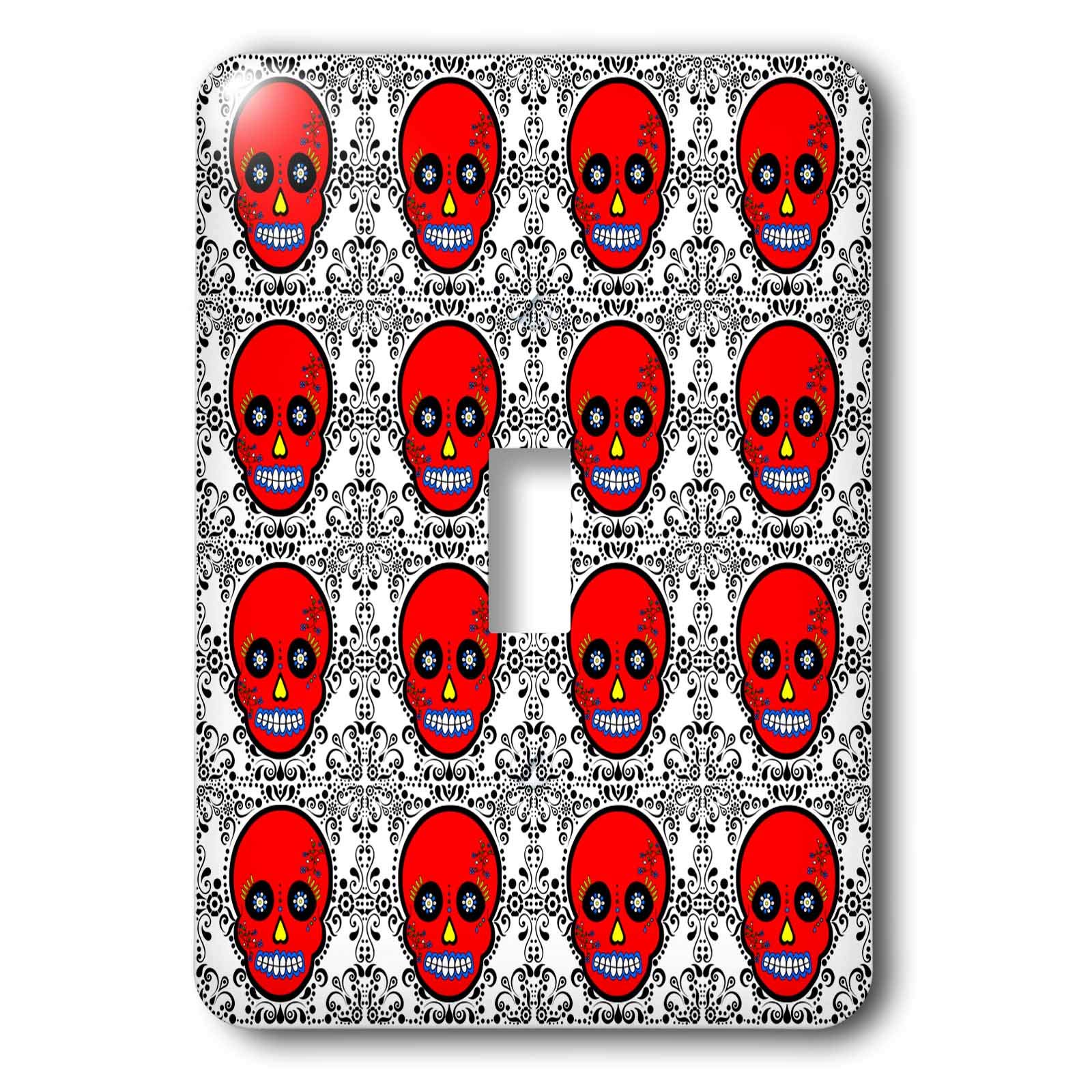 Interrupteur à baïonnette Día De Los Muertos imprimé rouge multicolore