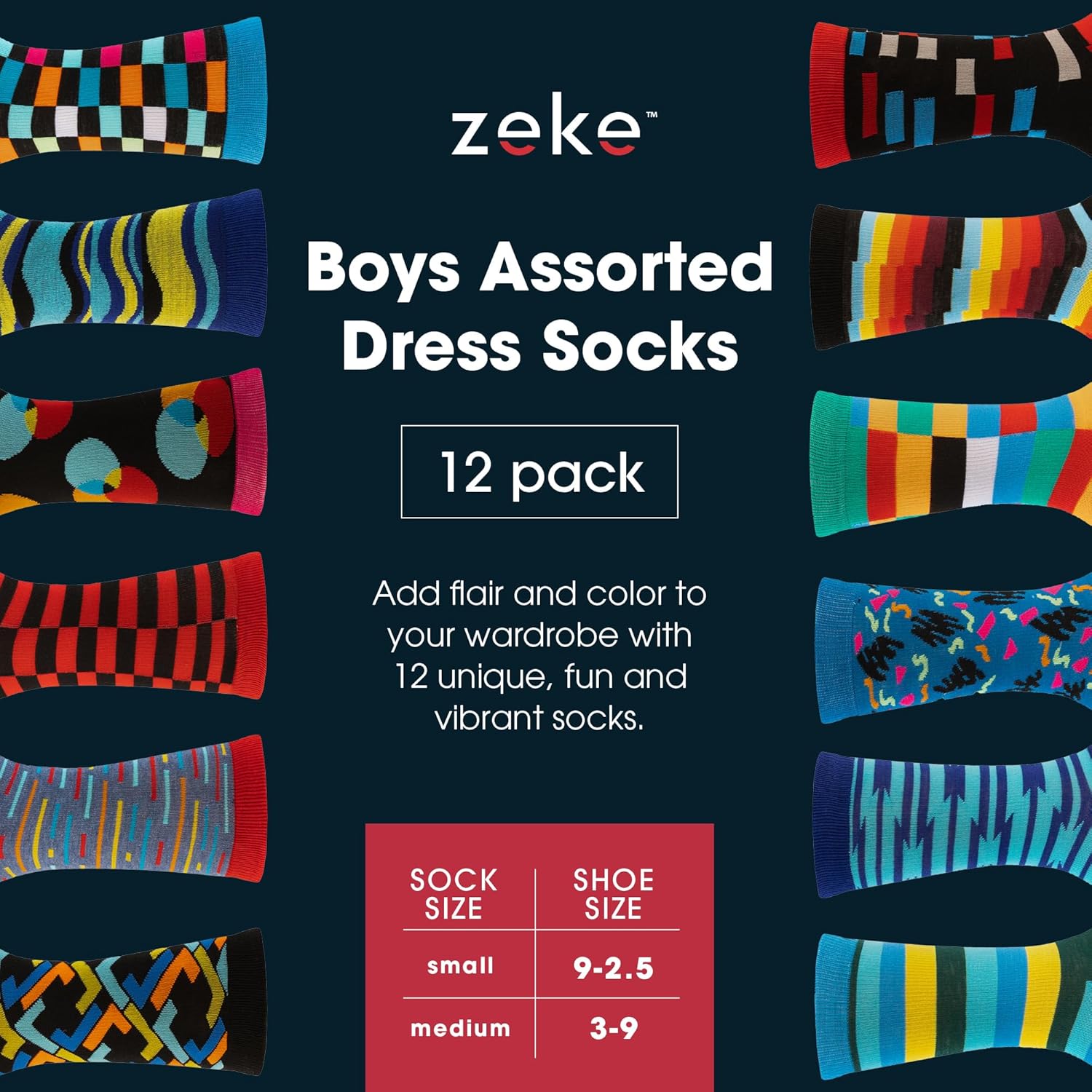 ZEKE Crazy Socks for Kids - Boys Funky Dress Socks - Funny Cool Silly Fun Socks - Wacky Novelty Gift - Image 3
