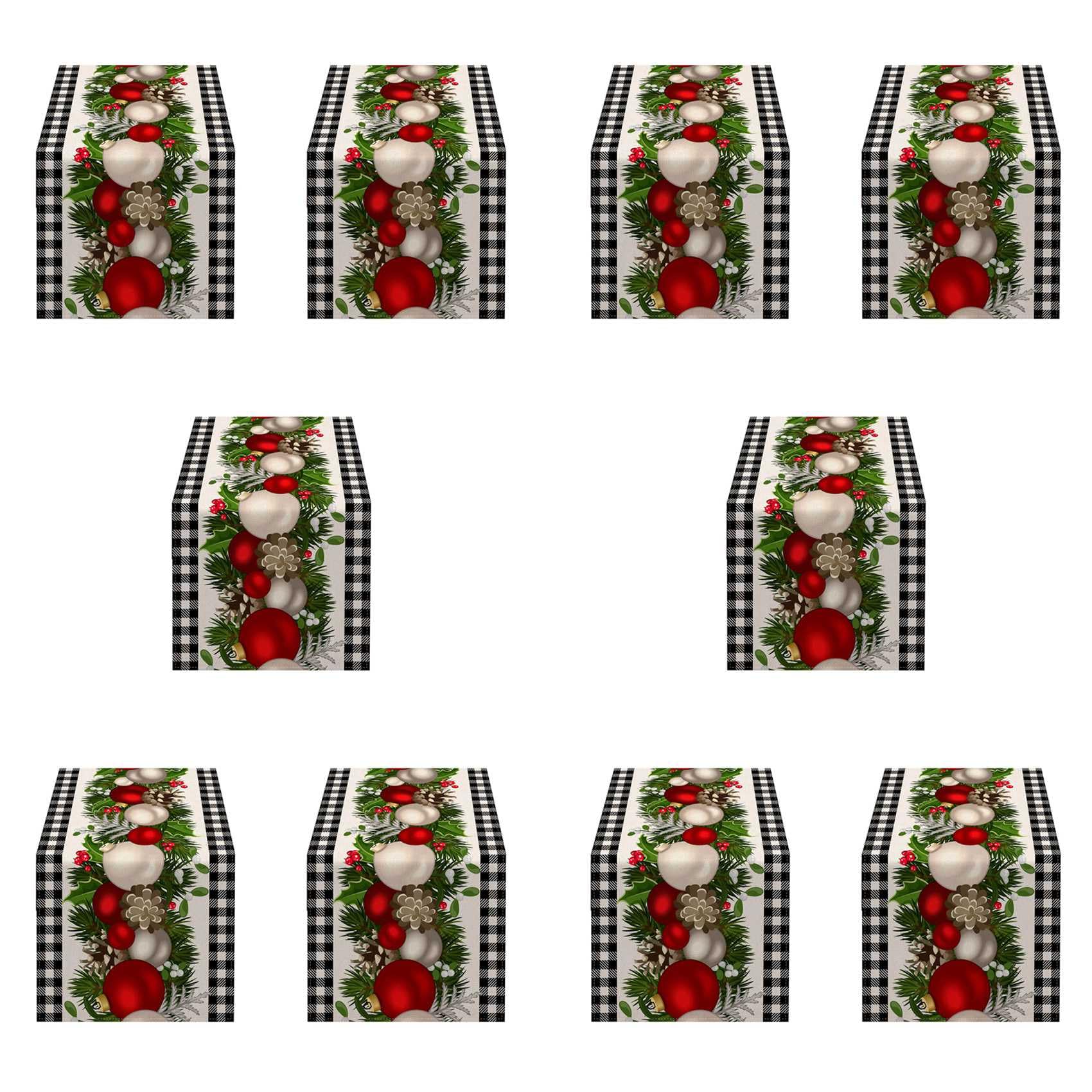 Chemin de table de Noël (lot de 10) pour sublimer votre cuisine de fête