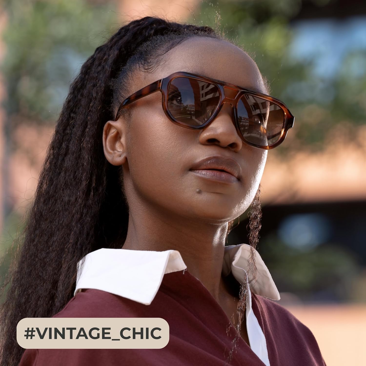 livho Trendy Polarized Square Aviator Sunglasses Women Men Square Eyewear Frame, Retro Sun Glasses for Women Men 2025 Shades - Image 6